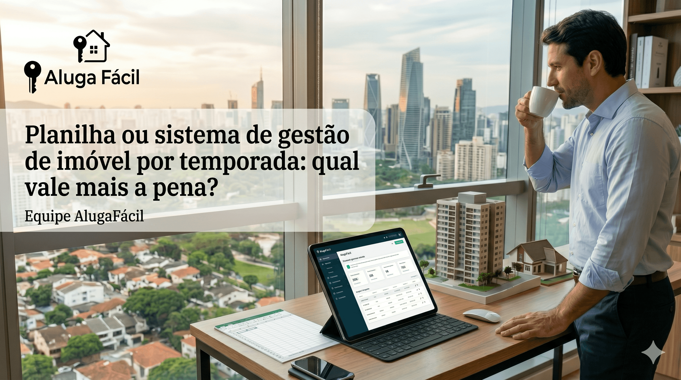 Capa do artigo: Planilha ou sistema de gestão de imóvel por temporada: qual vale mais a pena?