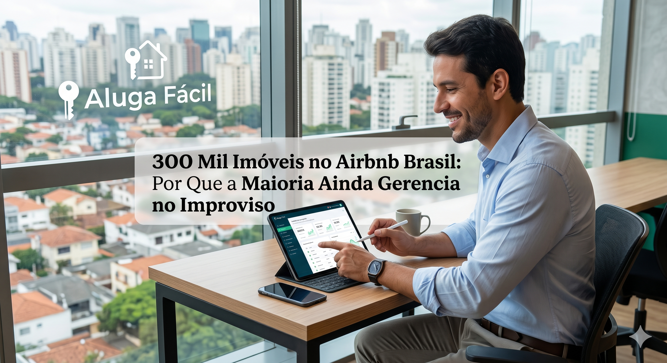 Capa do artigo: 300 mil imóveis no Airbnb Brasil: por que a maioria ainda gerencia no improviso
