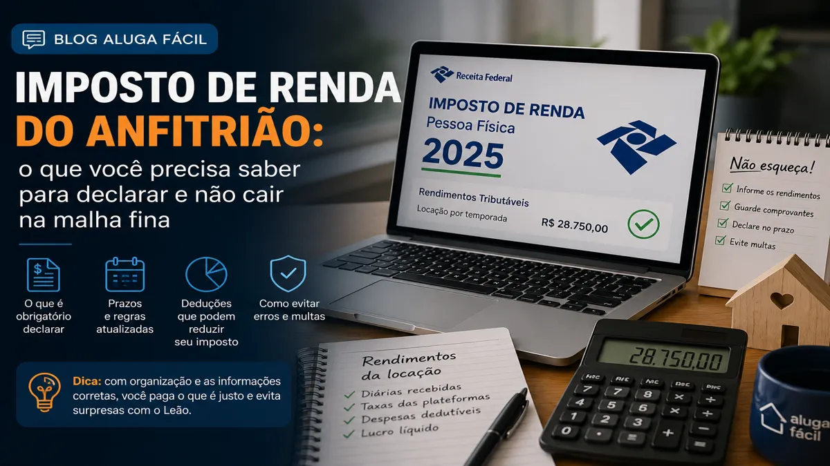 Imagem de capa do artigo Imposto de Renda para Anfitriões: Tudo que Você Precisa Saber | Guia Completo