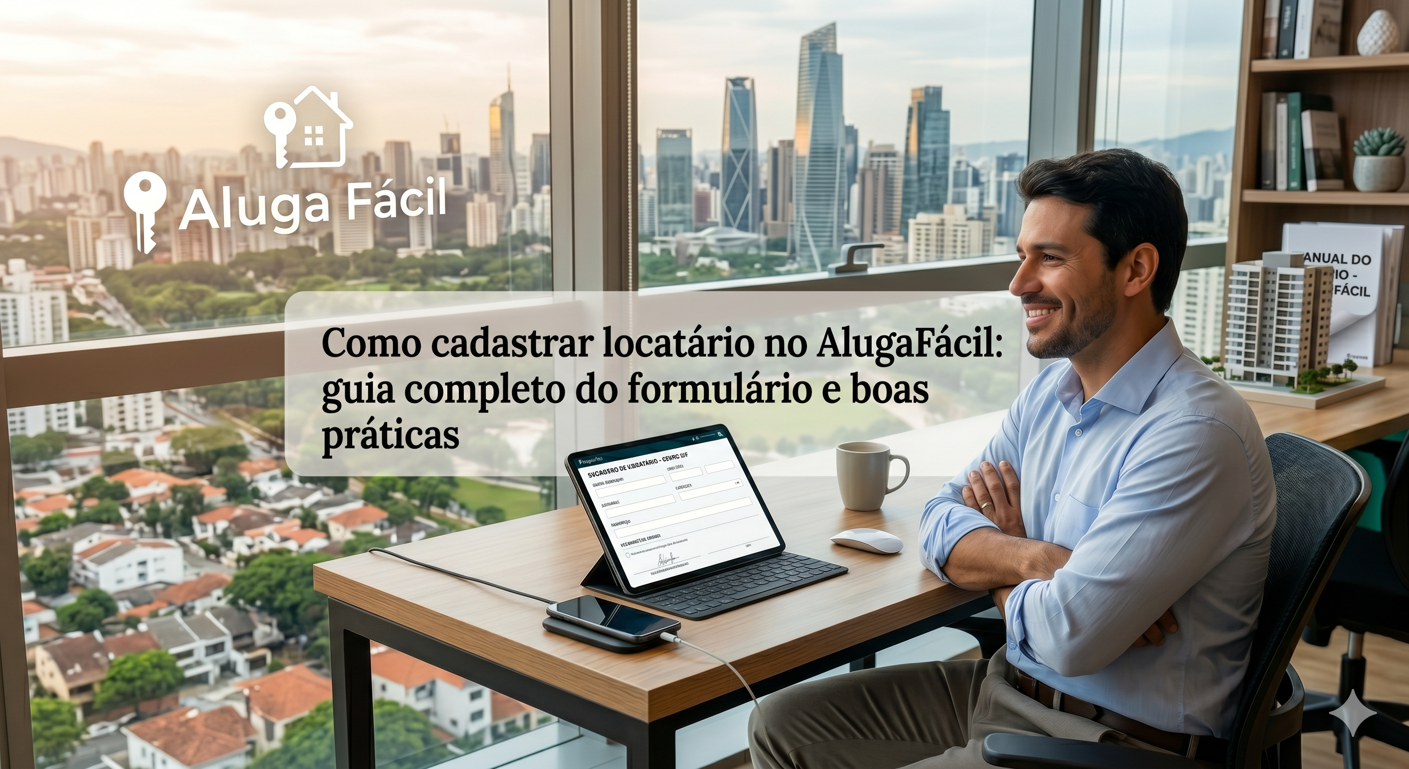 Capa do artigo: Como cadastrar locatário no AlugaFácil: guia completo do formulário e boas práticas