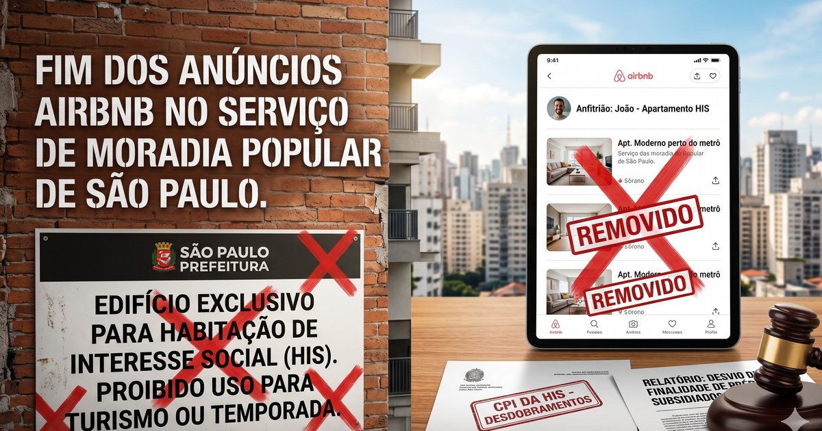 Capa do artigo: Airbnb derruba mais de 1.600 anúncios irregulares de imóveis sociais em SP