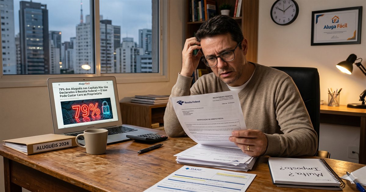 Capa do artigo: 79% dos Aluguéis nas Capitais Não São Declarados à Receita Federal — E Isso Pode Custar Caro ao Proprietário